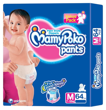 Mamy Poko Pants Pant Style Diapers Medium - 64 Pieces