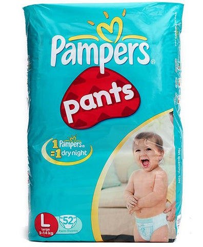 Pampers Diaper Pants Large - 52 pieces