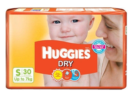 Huggies Dry Diapers Small - 30 Pieces